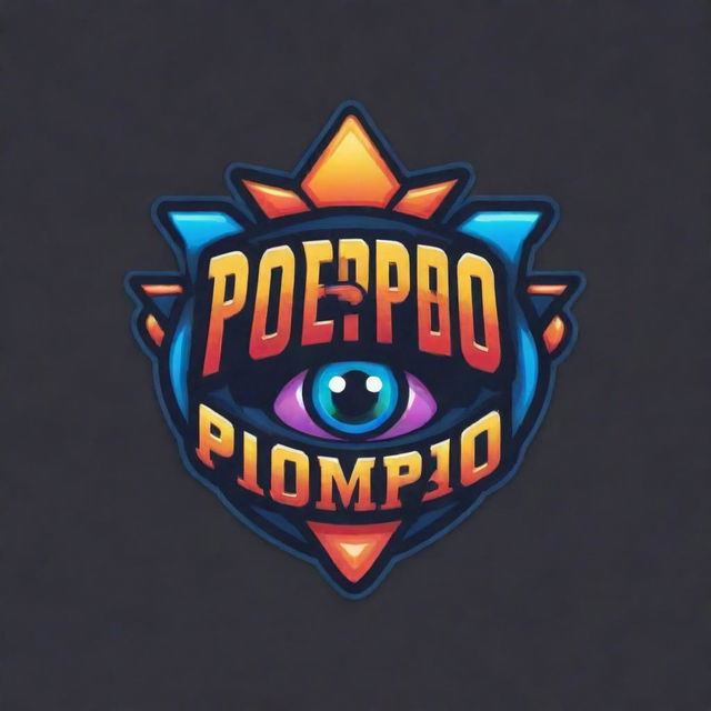 Create an eye-catching esports logo with the text 'popipopipopipo'. The design should be colorful, energetic, and incorporate elements related to gaming.