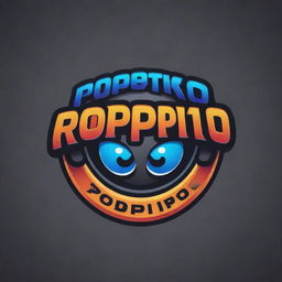 Create an eye-catching esports logo with the text 'popipopipopipo'. The design should be colorful, energetic, and incorporate elements related to gaming.