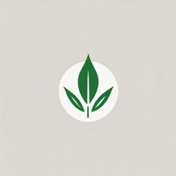 Design a minimal logo featuring a combination of a leaf and rocket, elegantly fused together in a creative and appealing way.