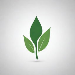 Design a minimal logo featuring a combination of a leaf and rocket, elegantly fused together in a creative and appealing way.