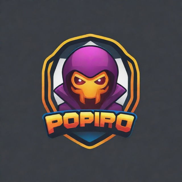 Design a dynamic and vibrant esports logo with the team name 'Popipo'. Incorporate elements that represent energy, competition and gaming.