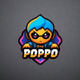 Design a dynamic and vibrant esports logo with the team name 'Popipo'. Incorporate elements that represent energy, competition and gaming.