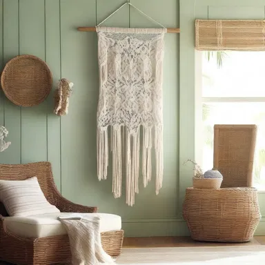 In the movie, one of the characters macramed a beautiful wall hanging in their beach house.