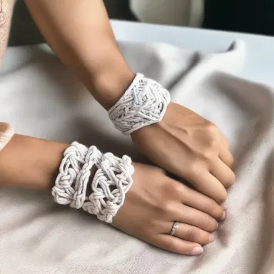 As a romantic gesture, he decided to macrame a bracelet for his girlfriend.