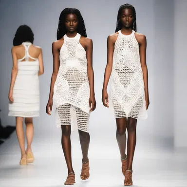 The fashion designer incorporated macrame patterns into their latest collection.