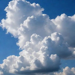 A serene view of fluffy clouds scattered across the bright sky, in the backdrop, creating a stunning cloudscape.