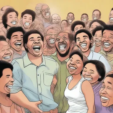 His laughter was habit-forming; everyone in the room couldn't help but join in.