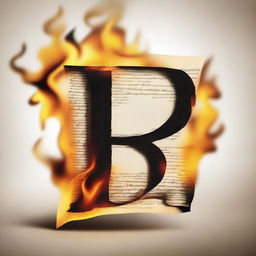 An image of a letter being consumed by flames