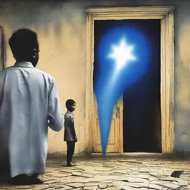 Out of the blue, a miracle occurred and the blind man could suddenly see.