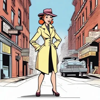 In the cartoon, a streetwalker character was portrayed as a witty and resourceful detective.
