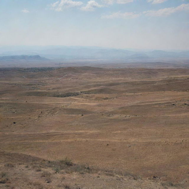 Visible in the distance is a mysterious and surreal landscape evoking a sense of 'başka', or 'another' in Turkish, hinting at an alternative, magical realm.