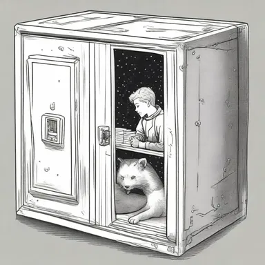 In the science fiction novel, the protagonist discovers a secret compartment in their play-box that leads to a parallel universe.