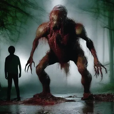 The monstrous creature in the horror movie would lap up the blood of its victims.
