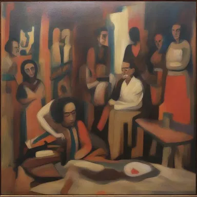 The painting showcases the artist's invaluable talent and unique artistic vision.