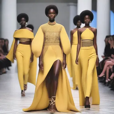 The fashion designer showcased a collection inspired by the semicentennial of a iconic fashion brand.