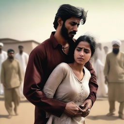 A high-resolution digital art image depicts a tense scene