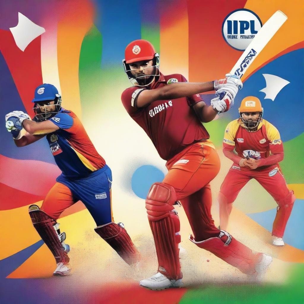 An action-packed poster for the Indian Premier League (IPL)