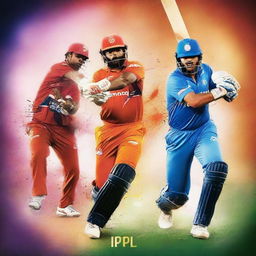 An action-packed poster for the Indian Premier League (IPL)