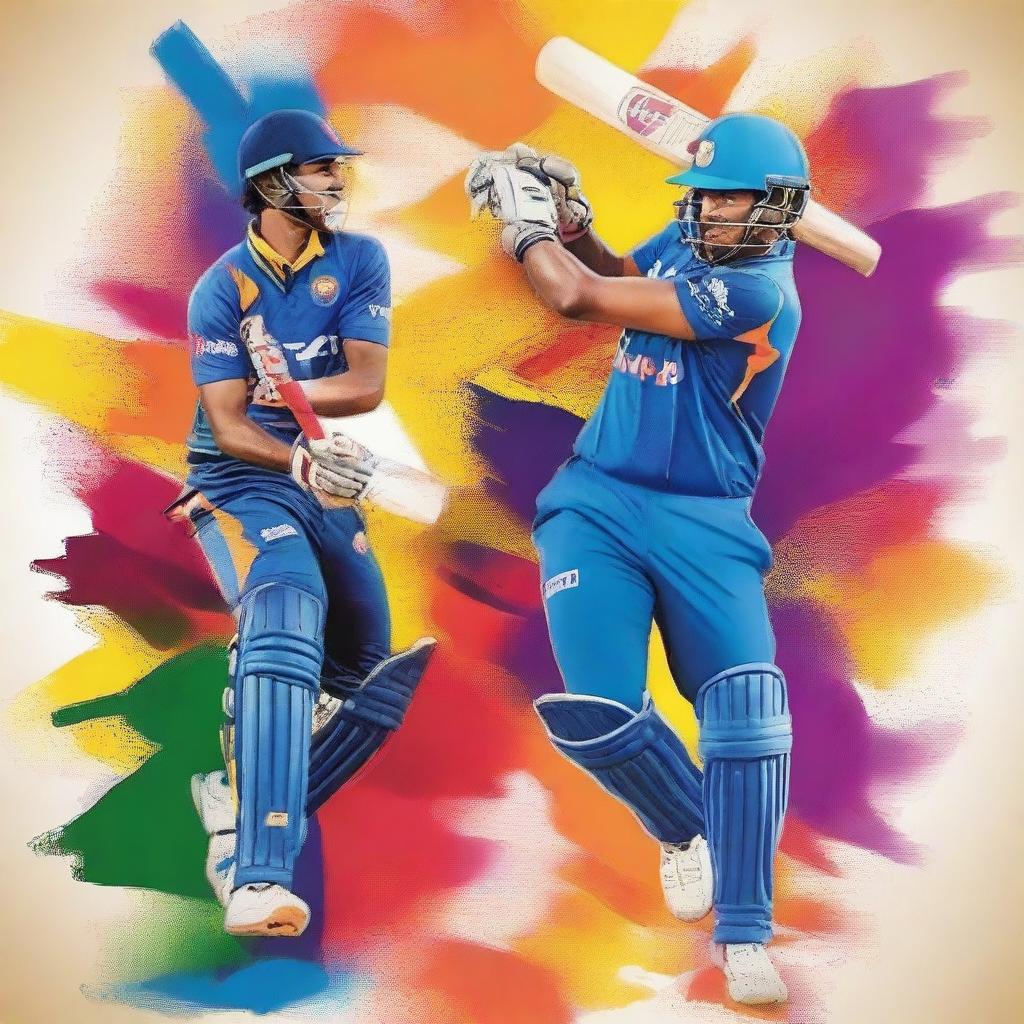 An action-packed poster for the Indian Premier League (IPL)