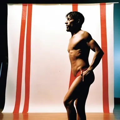 The artist incorporated the concept of a strip show into his controversial performance piece.