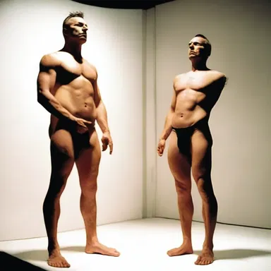 The artist incorporated the concept of a strip show into his controversial performance piece.