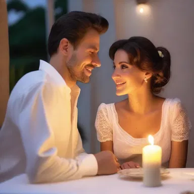 Despite their busy lives, they managed to have a romantic dinner by candlelight.