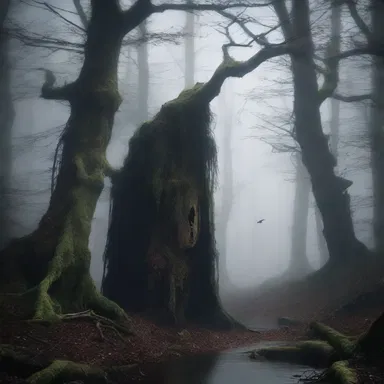 The narrow and eerie distributary hidden deep within the haunted forest sent shivers down the spines of the brave explorers.