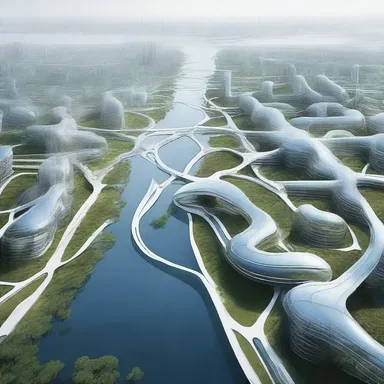 In the futuristic city, the engineer constructed a network of distributaries to divert excess water from the main river and prevent flooding.