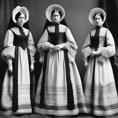 Victorian fashion was often influenced by religious themes, with elaborate outfits inspired by papism.