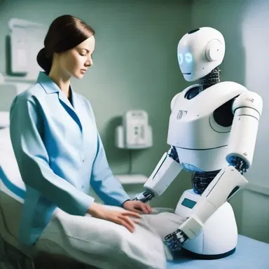 In the futuristic world, robots with programmed bedside manners provided medical care to patients with precision and empathy.