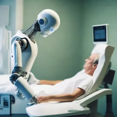 In the futuristic world, robots with programmed bedside manners provided medical care to patients with precision and empathy.