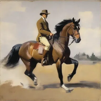 The artist used retrorse brush strokes to create a sense of tension in the painting.