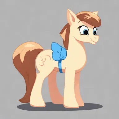 The cartoon character's retrorse tail added a playful touch to its appearance.