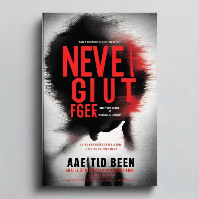 An engaging book cover for 'Never Give Up', subtitled 'Overcoming Fear'