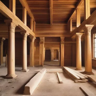 The carpenter's rule is mentioned in the religious scripture as a tool used by carpenters during the construction of the temple.