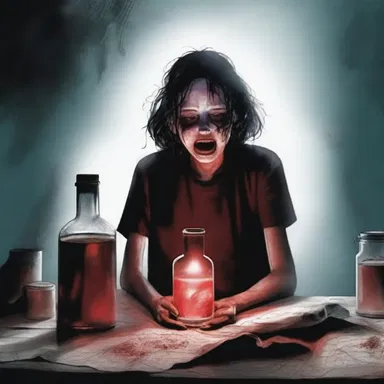 The main character in the novel experienced a terrifying nightmare after consuming an enteral potion.