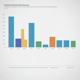 Generate an image of a detailed graph showcasing increasing dividends over a span of years