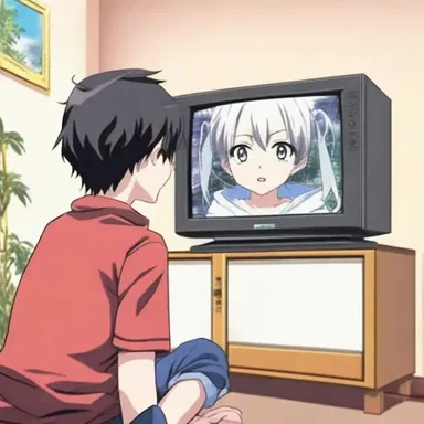 The disinterested teenager stared at the TV screen, unconcerned about the captivating plot unfolding in the anime series.
