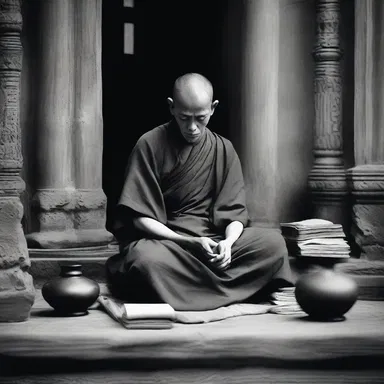 The monk appeared unconcerned with the material possessions of the world and devoted his life to spiritual enlightenment.