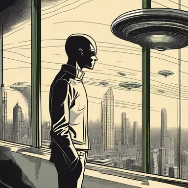 Despite the impending alien invasion, the protagonist remained unconcerned and continued his research on time travel.