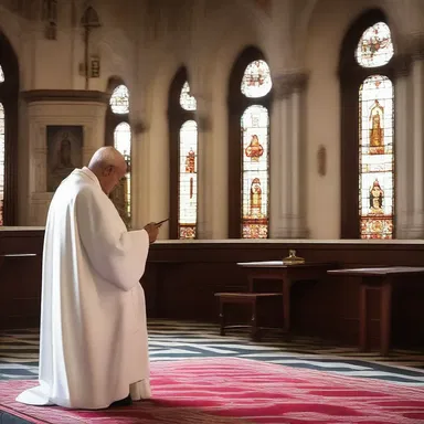 The priest manages the daily prayers and rituals in the church.