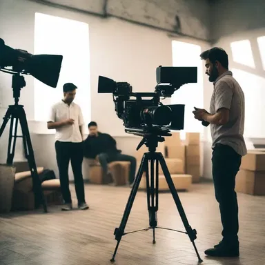 The director manages the production and filming of the movie.