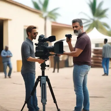 The director manages the production and filming of the movie.