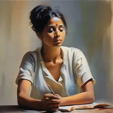 The painting beautifully depicts how the artist can manage to capture the essence of emotions on a canvas.