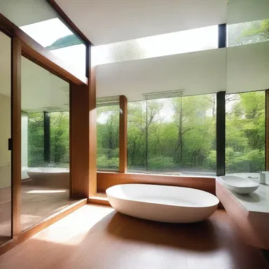 The architect managed to create a sense of spaciousness by strategically using windows and mirrors in the design of the house.