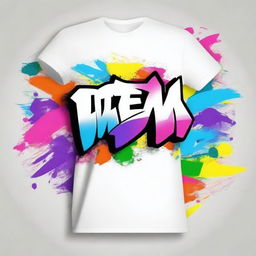 A high-resolution digital art depicting a white T-shirt design