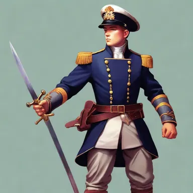 In the fantasy world, the lieutenant junior grade was a skilled magical warrior in the royal navy.