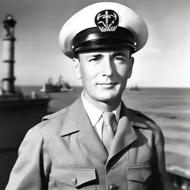 During World War II, the lieutenant junior grade served as a navigator on a battleship in the Pacific.