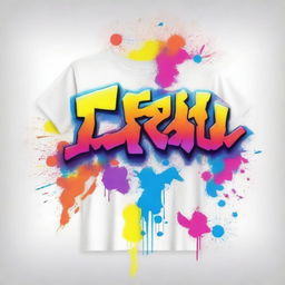 A high-resolution digital art showcasing a white T-shirt design