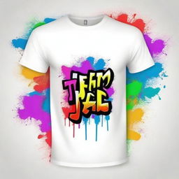 A high-resolution digital art showcasing a white T-shirt design